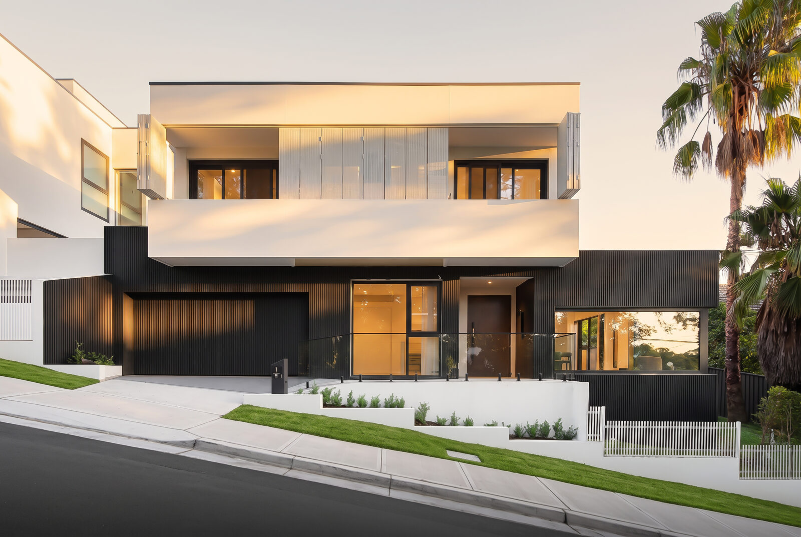 The Pearl Estate — facade at dusk